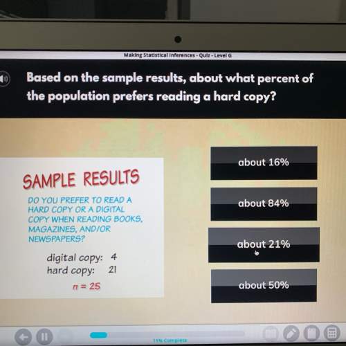Based on the sample results about what percent of the population prefers reading a hardcopy?