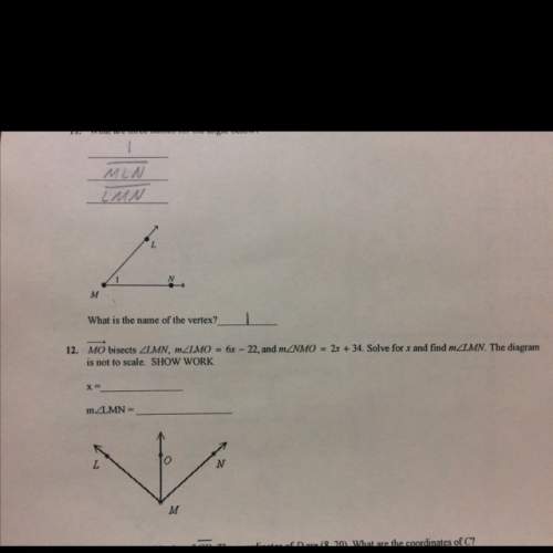 What is the x an what is the slope of angle lmn