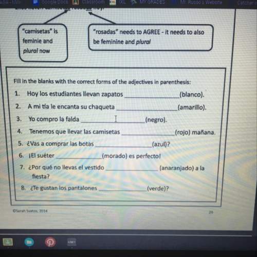 How do i do this spanish assignment?