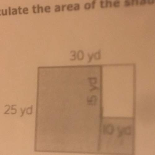 Calculate the area of the shaded part.