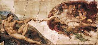 Describe the subject of the painting. whom do the figures represent? the sistine chapel