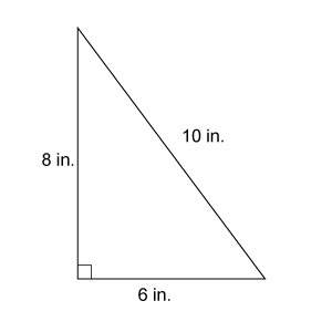 What is the area of this triangle? a=bh2 a 24 in² b 30 in² c 48 in² d