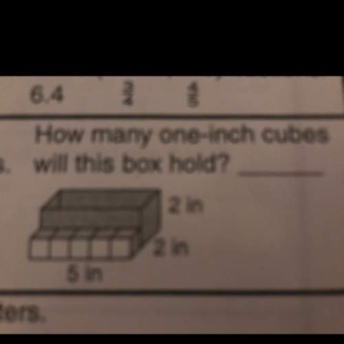 How many one-inch cubes will the box hold?