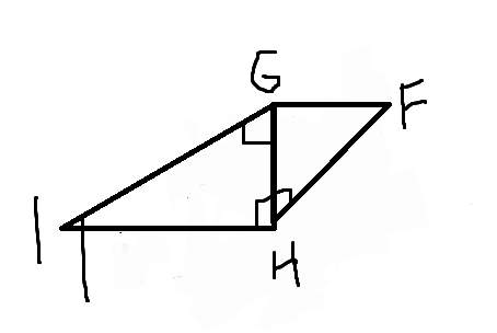 What similarity statement can you write relating the three triangles in the diagram? a.ghf ~ gih ~