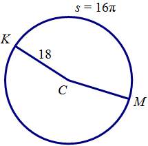 If c is the center of the circle, find the measure of km