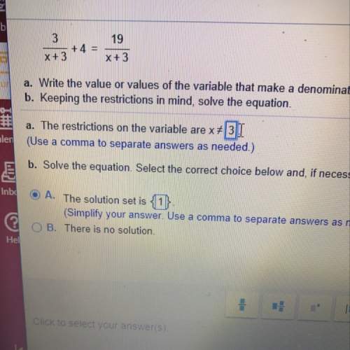 Can someone . i want make sure i am doing this right is the restriction -3 or 3
