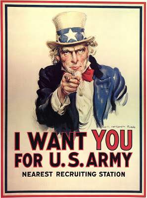 How did war posters promote the idea of us involvement to the american people?  note: t