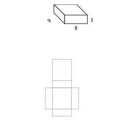 Use the net to compute the surface area of the three-dimensional figure. a) 198 units2