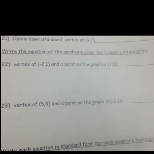 How do you make an equation of it the given points?