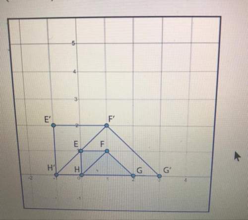 Quadrilateral a efgh was dilated by a scale factor of two from the center (1,0) to create e’f’g’h wh