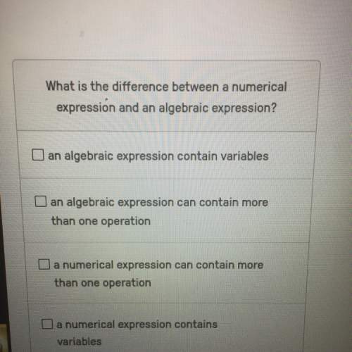 Me there’s a photo:  what is the difference between a numerical expression and an algebraic ex