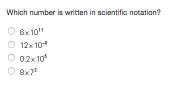 Which number is written in scientific notation?