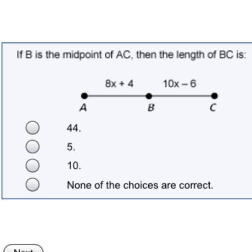If b is the midpoint of ac, then the length of bc is: