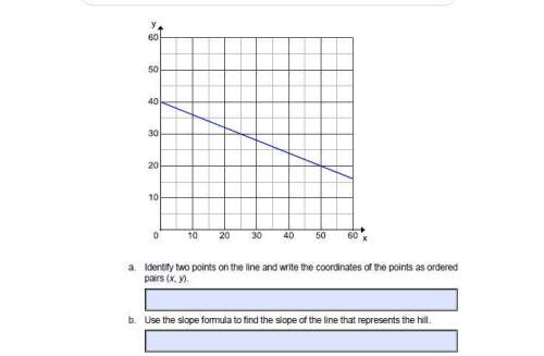 20 pts use the slope formula to calculate the slope of the line in each situation described below. s