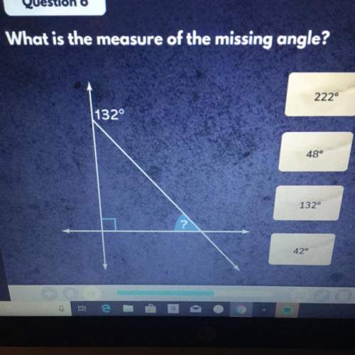 What is the measure of the missing angle? !