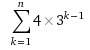 Ineed finding this sigma-notation sum. i'm not quite sure what to do with the exponent, i have dete