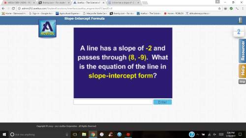 Aline has a slope of -2 and passes throught (8,-9). what is the equation of the line in slope interc