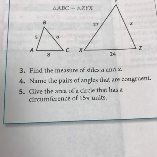 How do you find the measure of sides a and x?