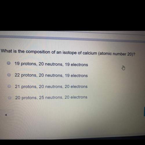 What is the composition of an isotope of calcium (atomic number 20)?
