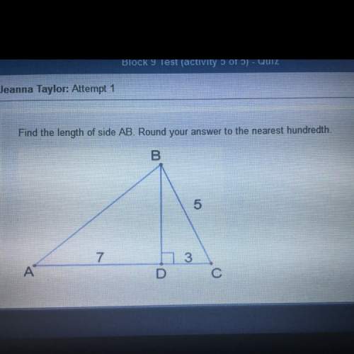 Find the length of side ab round your answer to the nearest hundredth  a)3 units b) 4 un