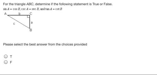Determine if the statement is true or false (picture provided)