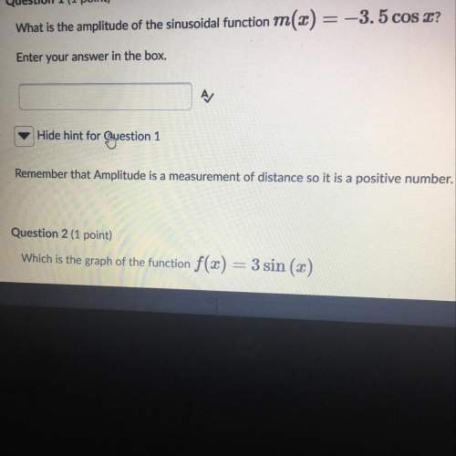 What is the amplitude of the sinusoids function m(x)= -3.5 cos x