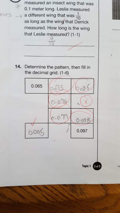 Determine the pattern then fill in decimal grid