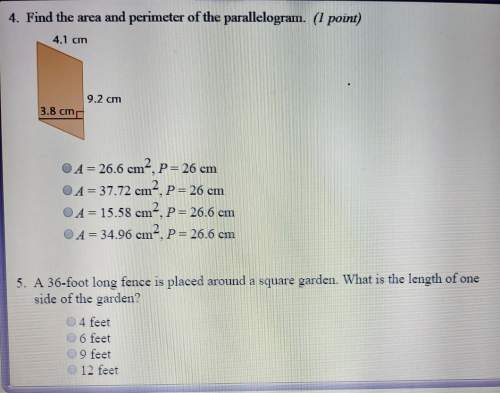 Find the area and perimiter of the parallelogram. asap. you so much! i need this done soon! an