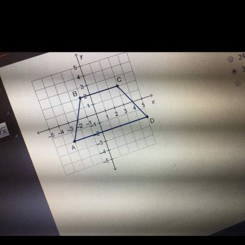 Trapezoid abcd is graphed in a coordinate plane. what is the area of the trapezoid?  16