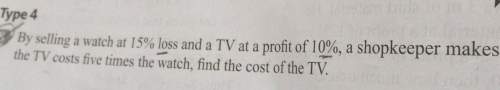 By selling a watch at 15% loss and a tv at a profit of 10%, a shopkeeper makes a profit of £ 350. if