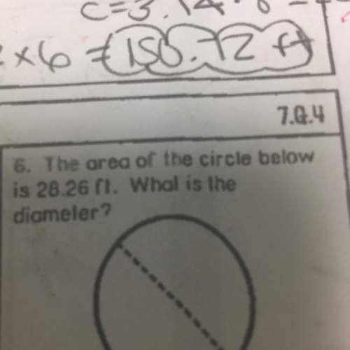 The area of the circle below is 28.26. what is the diameter?
