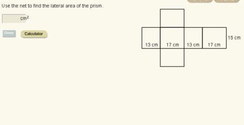 Use the net to find the lateral area of the prism