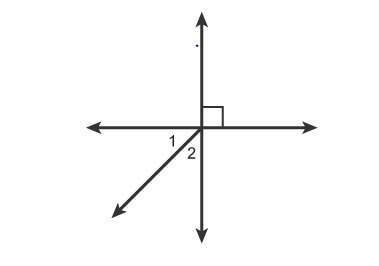 Which relationship describes angles 1 and 2?  select each correct answer. you!