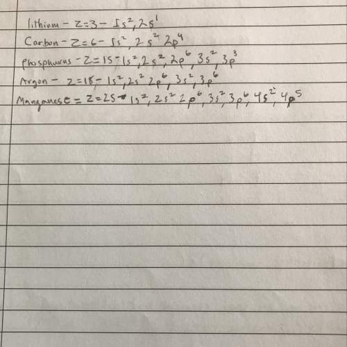 Are my electron configurations correct and if not explain why