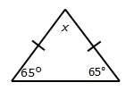 Find the measure of x in the triangle. pls me