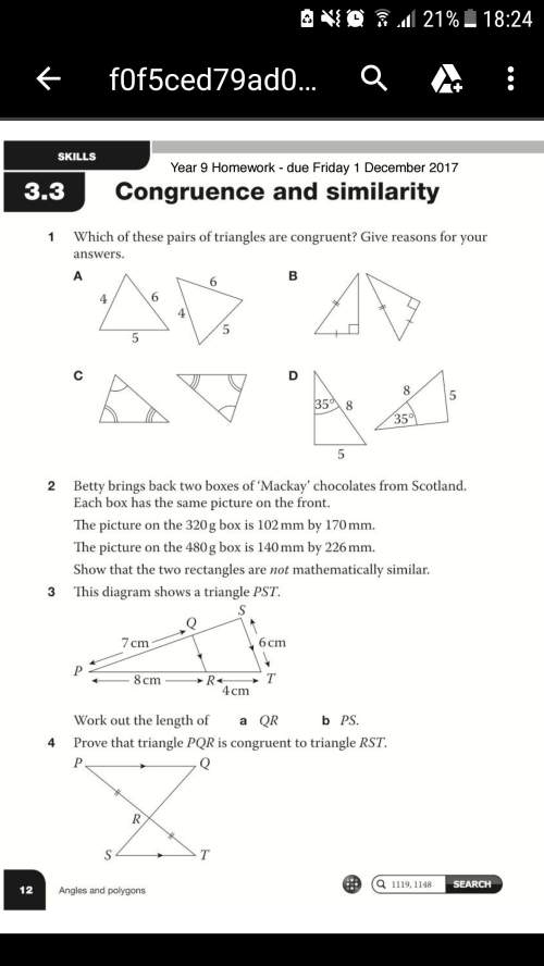 Which of these triangles is congruent and why?