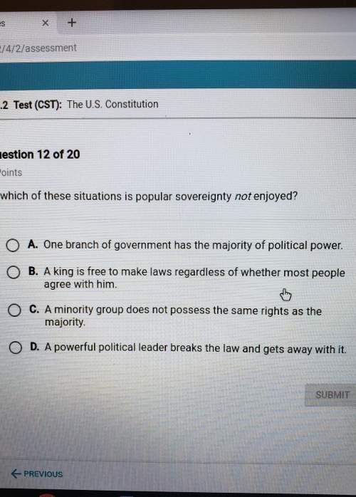 In which of these situations is popular sovereignty not enjoyed?