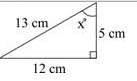 Look at the triangle.  what is the value of sin x°?  (a) 5 ÷ 13  (b) 12 ÷ 5