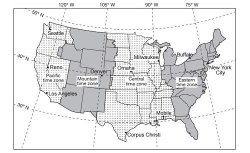 Identify two cities on the map where measurements of the altitude of polaris are within one degree o
