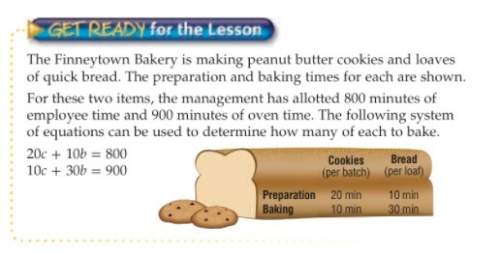 Use the information about the bakery to explain how a manager can use a system of equations to plan