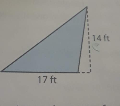 What's the area of a triangle of 14ft and 17ft