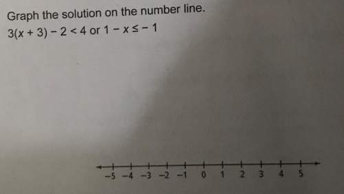Need graph the solution on the number line. 3(x + 3) - 2 &lt; 4 or 1 - xs-1