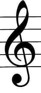 What does a treble clef look like