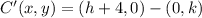 C'(x,y) = (h+4, 0)-(0,k)