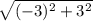 \sqrt{(-3)^2+3^2}