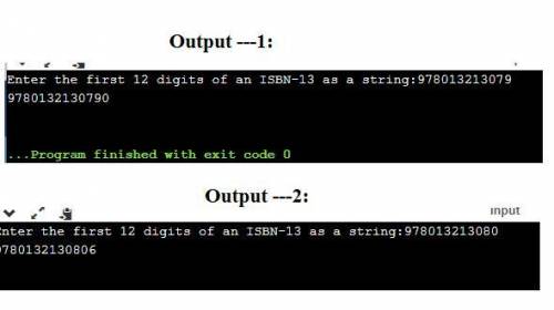 NEEDS TO BE IN PYTHON:ISBN-13 is a new standard for indentifying books. It uses 13 digits d1d2d3d4d5