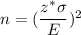 n=(\dfrac{z^*\sigma}{E})^2