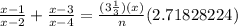 \frac{x-1}{x-2} +\frac{x-3}{x-4}= \frac{(3\frac{1}{3})(x) }{n} (2.71828224)