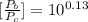 [\frac{P_b}{P_c} ] = 10^{0.13}
