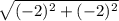\sqrt{(-2)^{2}+(-2)^{2} }